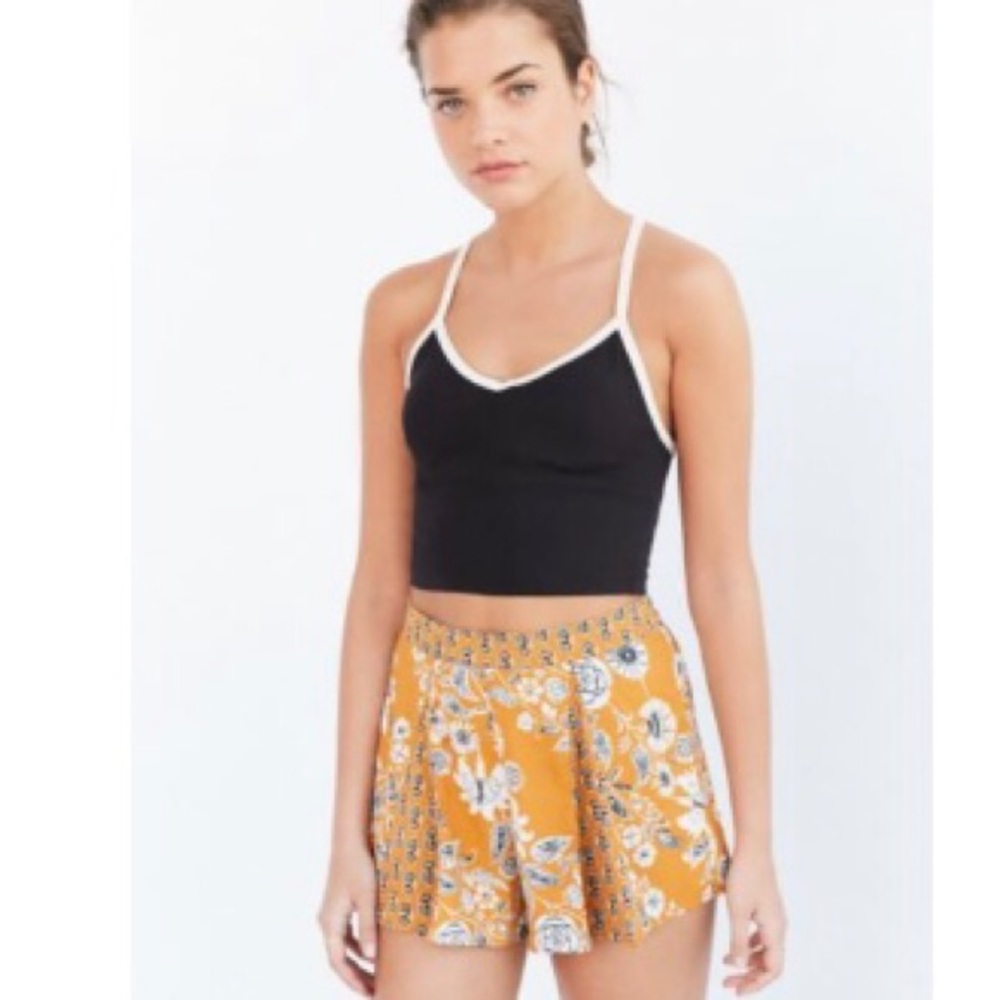 Urban Outfitters Yellow Floral Shorts NWT
